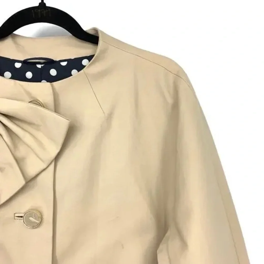 Kate Spade Dorothy Bow Tan Trench Coat with Bow Detail- worn once - Picture 2 of 5